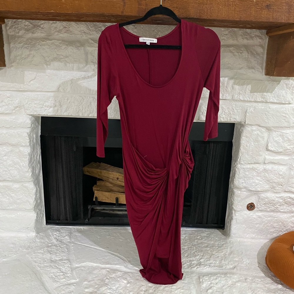 Wine colored High low dress
